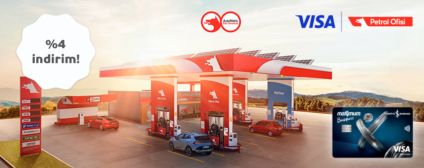 İş Bankası Visa Ticari Kart Sahiplerine Özel Petrol Ofisi’nde Akaryakıt Alımlarında %4 İndirim!